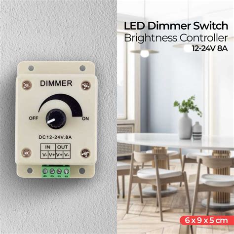 Jual ZHONGA Dimmer Lampu LED Brightness Controller 12 24V 8A