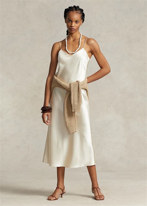 Silk Midi Slip Dress For Women Ralph Lauren® Nl