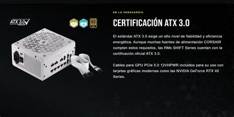 Corsair Rmx Shift Series Son Oficial Fuentes De Poder Plus Gold Con