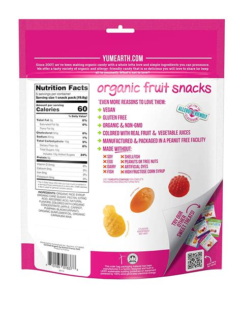 Yumearth Organic Tropical Fruit Snacks 60 Count Healthy Snack Solutions