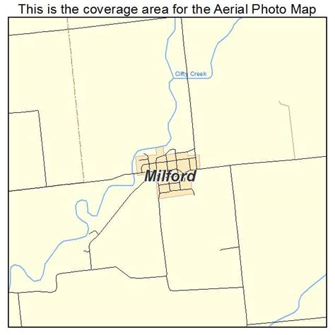 Aerial Photography Map of Milford, IN Indiana