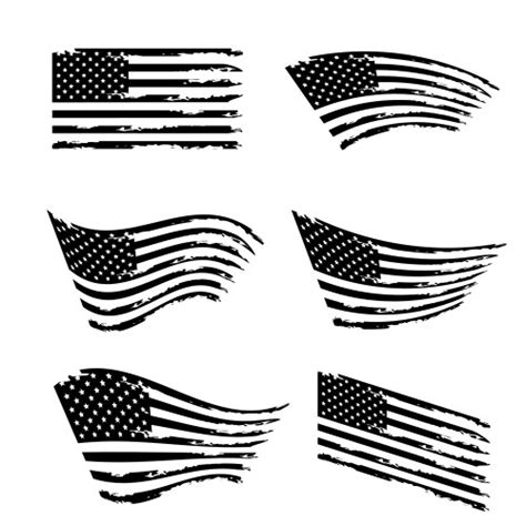 Black White American Flag Vector Images (over 55,000)