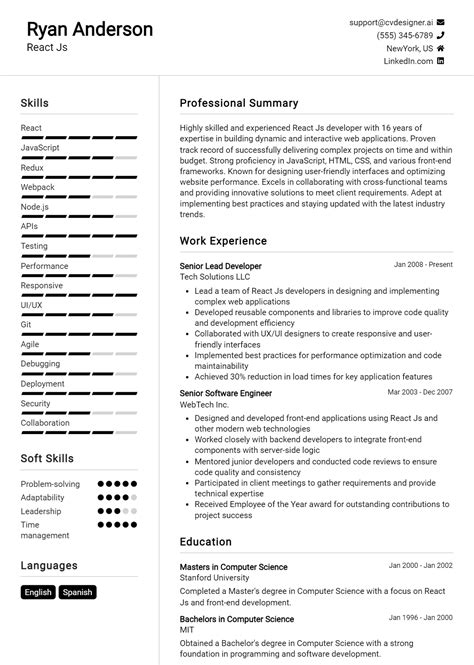 14 React JS Developer Resume Examples For 2025 Tips Templates