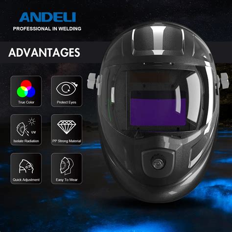 ANDELI DIN16 ADL MA900VL E Automatic Darkening MIG TIG MAG Welding Mask