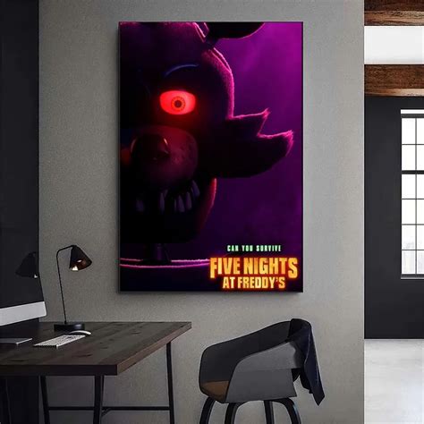 Five Nights FNAF Freddy's Movie Poster Gallery Prints Wall Decals Home Decor Decoration Self ...