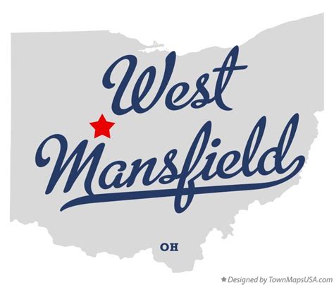 Map of West Mansfield, OH, Ohio