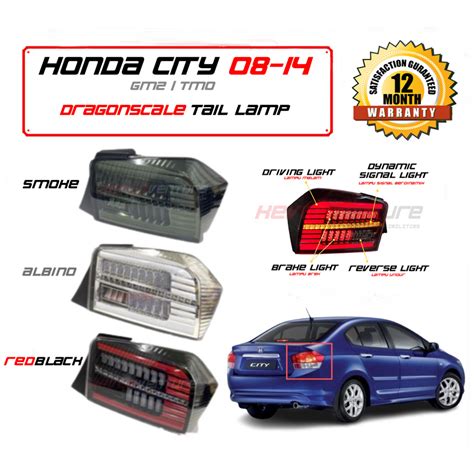 Honda City Tmo Gm Dynamic Tail Light Albino Jdm Clear