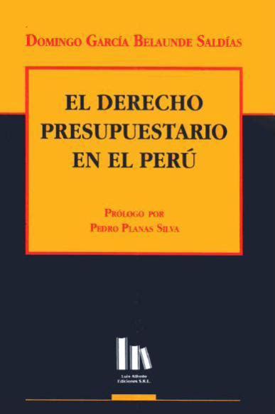 PDF Derecho Presupuestario Domingo Garcia Belaunde Peruano