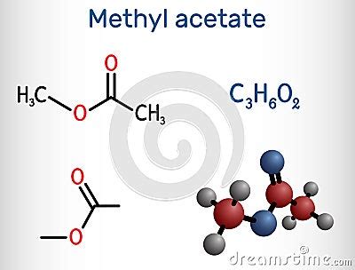 Methyl Acetate, Methyl Ethanoate Molecule. It Is Acetate Ester, Solvent ...