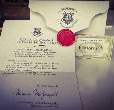 Carta De Aceita O Hogwarts Personaliz Vel