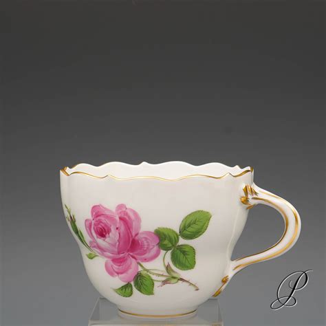 Kaffeegedeck Meissen Im Dekor Rote Rose Porzellan Porcelain