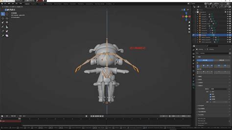 Blender 骨骼绑定与刷权重图文教程 虎课网