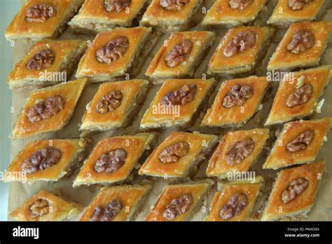 Azerbaijan baklava. Traditional Azerbaijan dessert baklava. Sweet ...