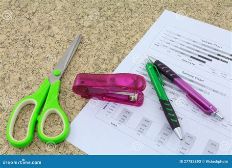 Max Stapler Scissors Paper Chart Stock Image Image Of Staple Tool