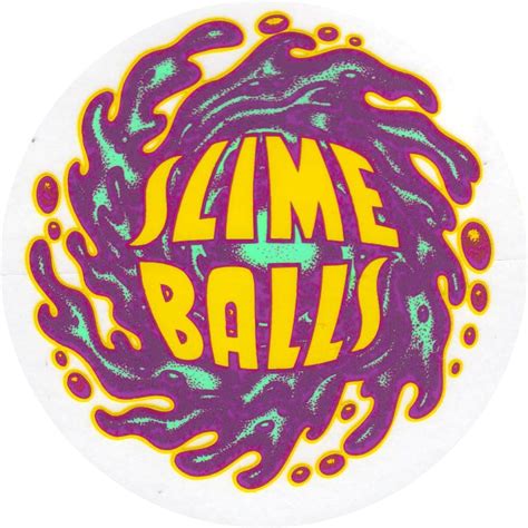 Slime Balls Logo 3 5 Sticker Yellow Green Purple Tactics