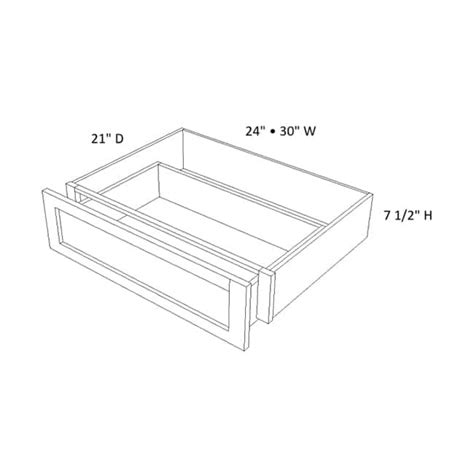 DSK2421 Versa Shaker Base Knee Drawer RTA RTA Kitchen Cabinets