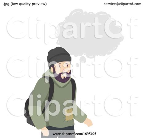 Man Homeless Thinking Cloud Illustration By Bnp Design Studio 1695495