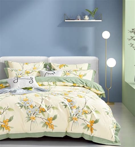 100 Cotton Semi Reactive Printed Duvet Cover Bedding Set Bedding Set