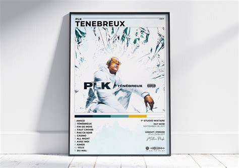 Poster Album Ténébreux De PLK Album Poster Album Cover Rap Etsy UK