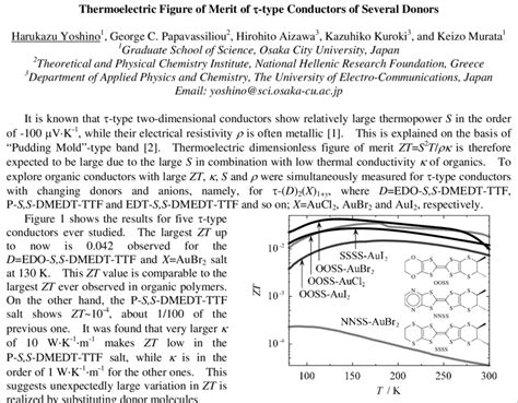 Temperature Dependence Of Dimensionless Thermoelectric Figure Of Merit