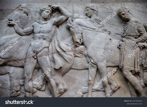 Classical Greek Art Part Parthenon Frieze Stock Photo 2277827627 ...