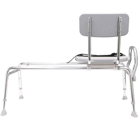 Extra Long Sliding Transfer Bench With Molded Swivel Seat Tub