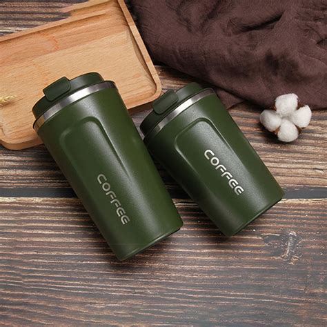 Aijlhda Cup Glass Bottle Travel Mug Insulated Coffee Cup With Leakproof Lid Vacuum Insulation