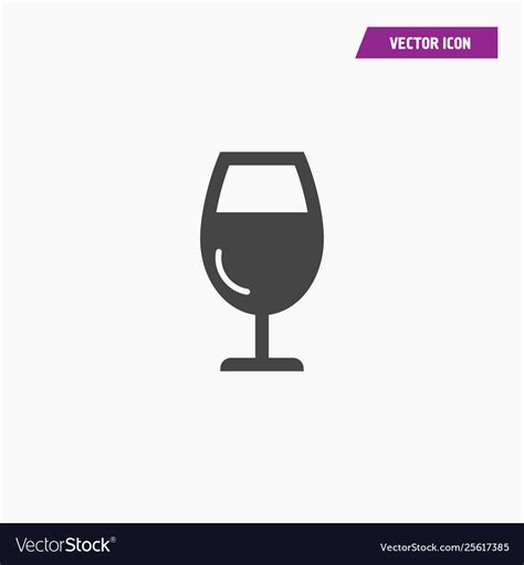 Black wine glass icon with wine Royalty Free Vector Image