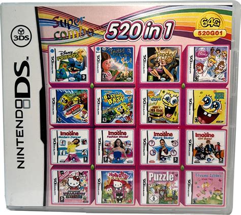 520 In 1 Games DS Games NDS Game Card Super Combo Cartridge For