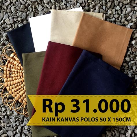 Jual Kain Kanvas Katun Polos Tebal 12Oz Size 150Cm X 50Cm Baru Shopee