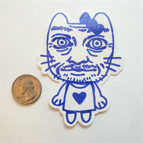 Hand drawn Cursed Hello Kitty Stickers – Gloomacus