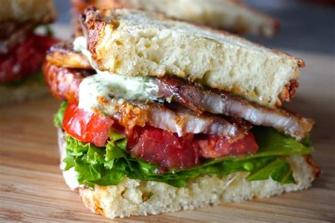 Pork Belly Sandwich With Lettuce And Tomato The Pblt Weekend At The