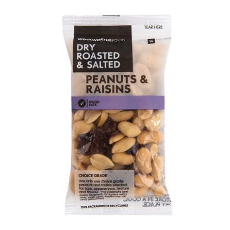 Roasted And Salted Peanuts And Raisins 40 G Za