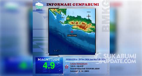 Pemicu Gempa Dangkal Magnitudo 4 9 Di Pesisir Ujung Genteng Sukabumi