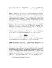 Hw2 Pdf Applied Stochastic Processes PSTAT 160B Homework 2