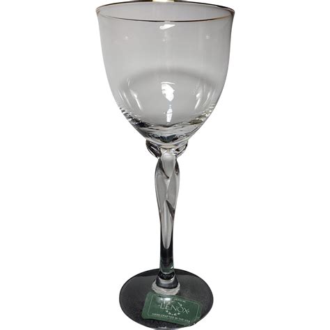 Lenox Crystal Unity Wine Glass With Gold Trim Sold On Ruby Lane