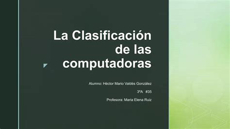 Clasificacion De Computadoras Ppt