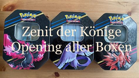 Wir öffnen ALLE TIN Boxen Zenit der Könige Pokémon TCG YouTube