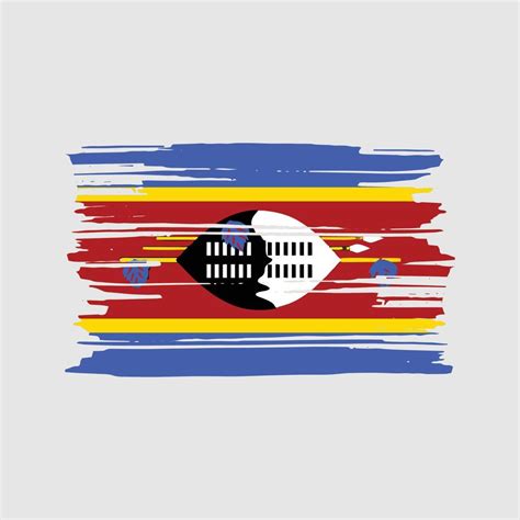 Swaziland Flag Brush Vector. National Flag Design 11429018 Vector Art ...