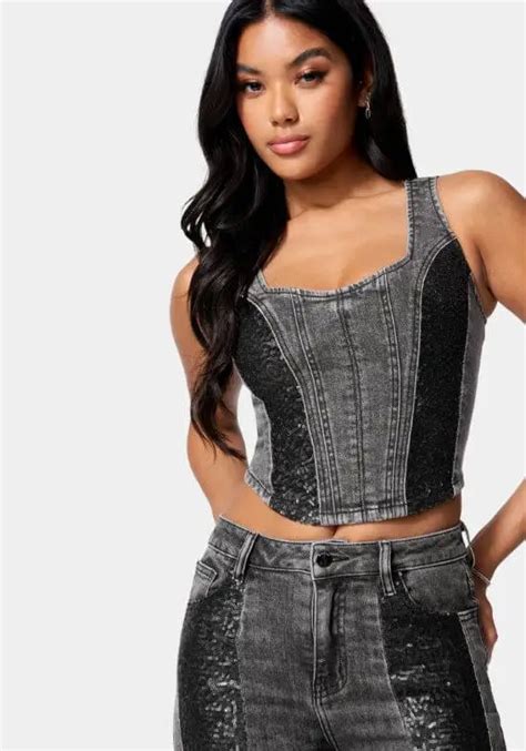 Denim Bustier Top 7 Cute Models