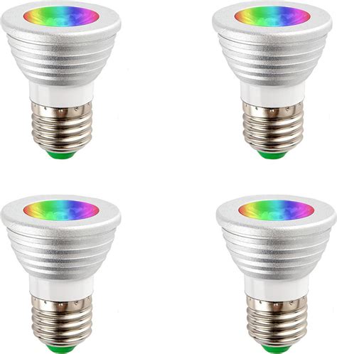 Edearkar W Rgbw Led Bulbs Pack Rgb Color Changing Spotlight With