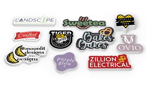 Different types of stickers at StickerPress