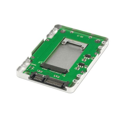 mSATA SSD to 2.5" SATA Drive Enclosure, Silver - from LINDY UK