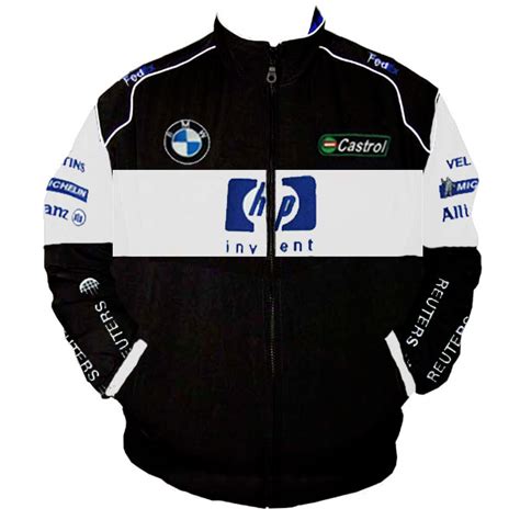 Race Car Jackets Bmw Williams Team F Racing Jacket Black And White