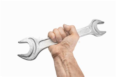 Human Hand Holding A Wrench Stock Photo Image Of Mechanical