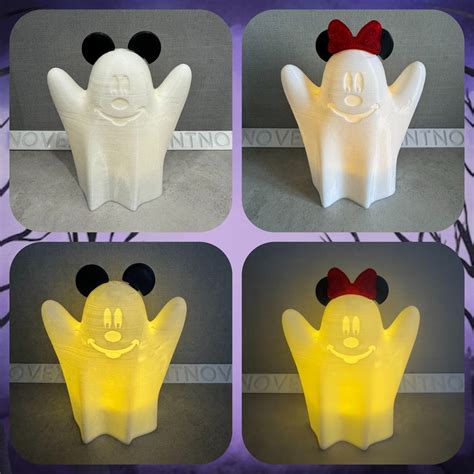 Printnovex Ghost Themed Mickey Minnie Light Up Halloween Decoration Etsy