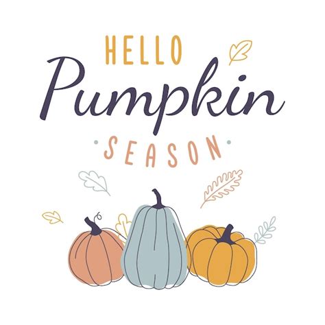 Premium Vector Hello Pumpkin Season Vector Fall Season Illustration