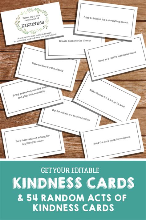 Pay It Forward With Random Acts Of Kindness Cards Sunshine Parties