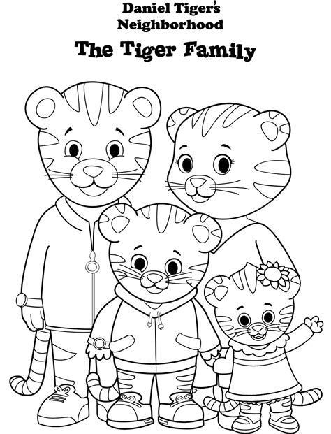 Familia Daniel Tiger Para Colorear Imprimir E Dibujar ColoringOnly