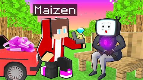 Maizen Proposes To Tv Woman In Minecraft Parody Story Jj And Mikey